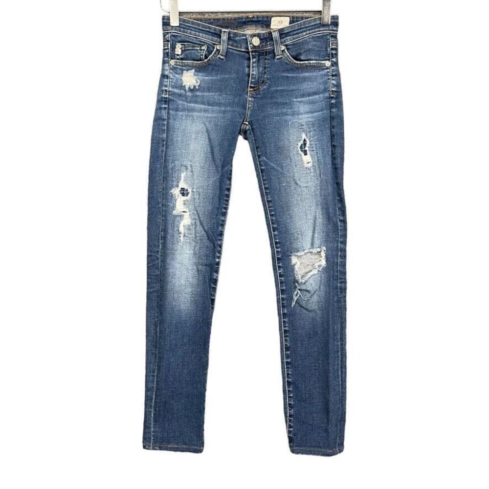 AG Adriano Goldschmied‎ Jeans Womens 24 Blue Stevie Ankle Slim Straight Low Rise